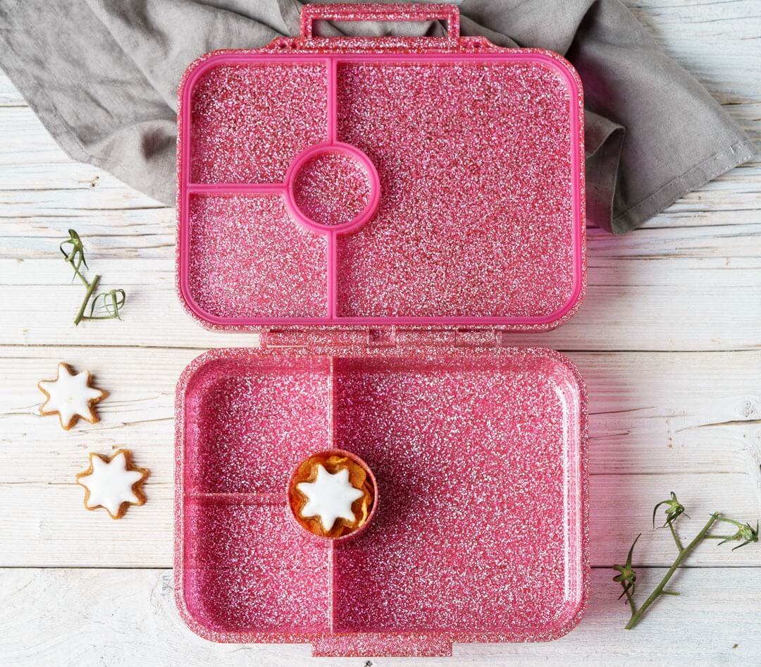 LEKKABOX - Glamour Lunchbox Pink mit 4 Fächern