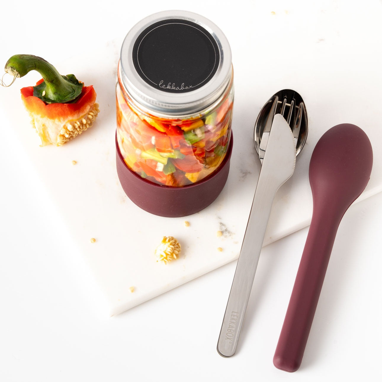 LEKKABOX - Meal Prep Glas Plum 500ml