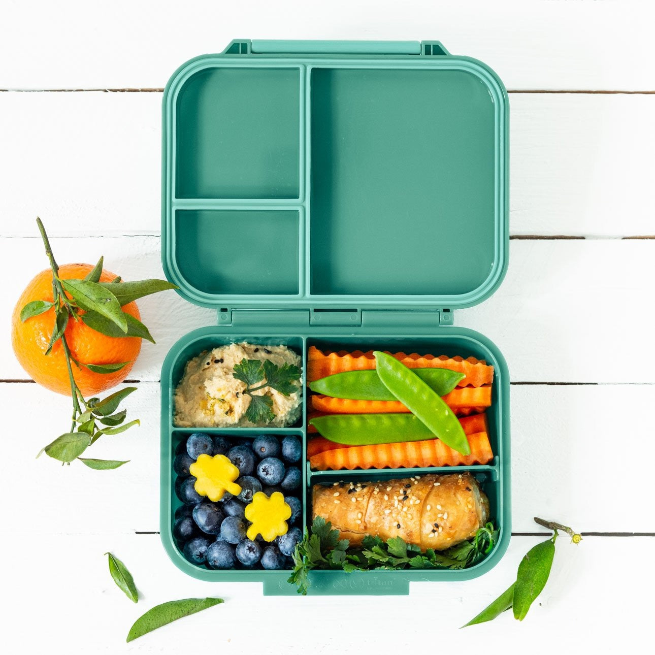 LEKKABOX - Mini Classic Lunchbox mit 3 Fächern Forest