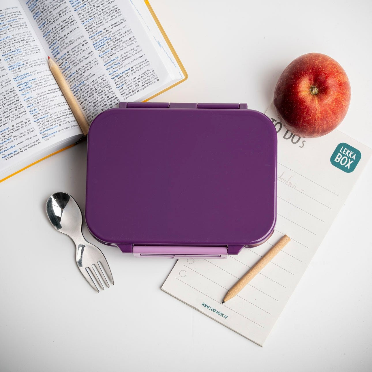 LEKKABOX - Mini Classic Lunchbox  mit 3 Fächern Lilac