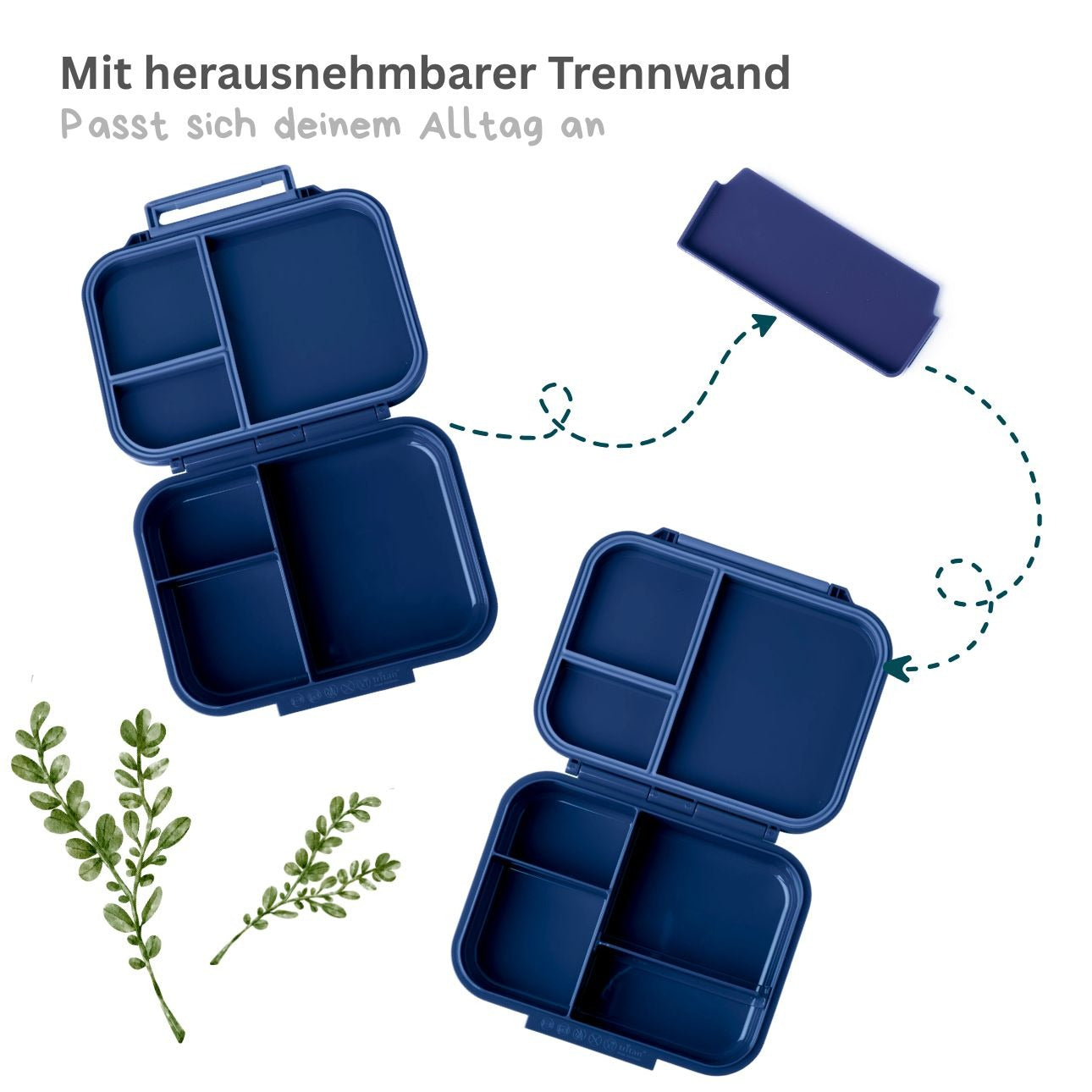 LEKKABOX - Mini Classic Lunchbox mit 3 Fächern Cosmic