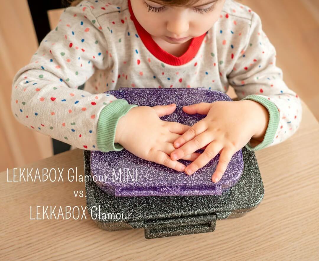 LEKKABOX - Mini-Glamour Lunchbox Black mit 3 Fächern