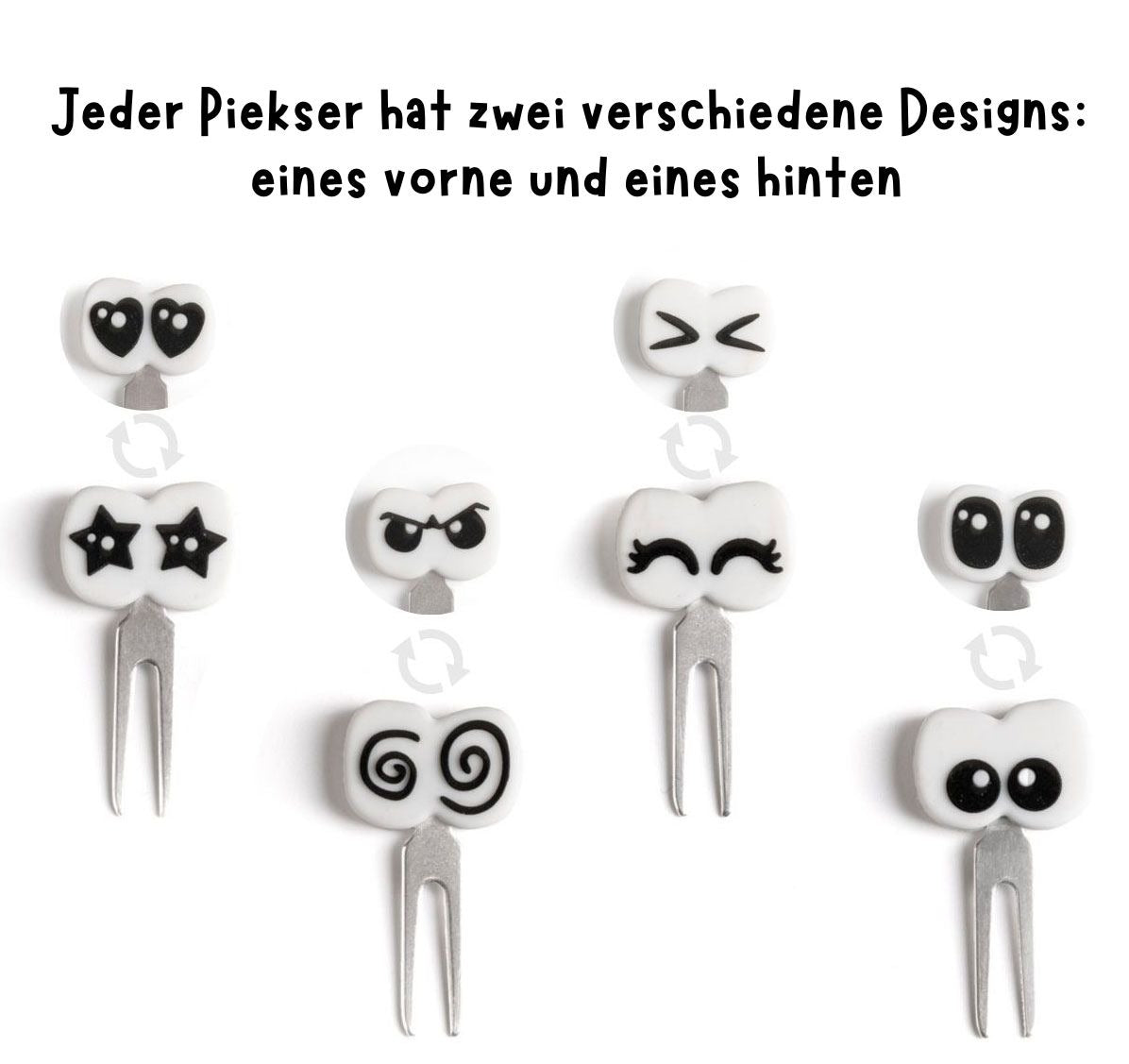 LEKKABOX - Augen Edelstahl Piekser 4er Set