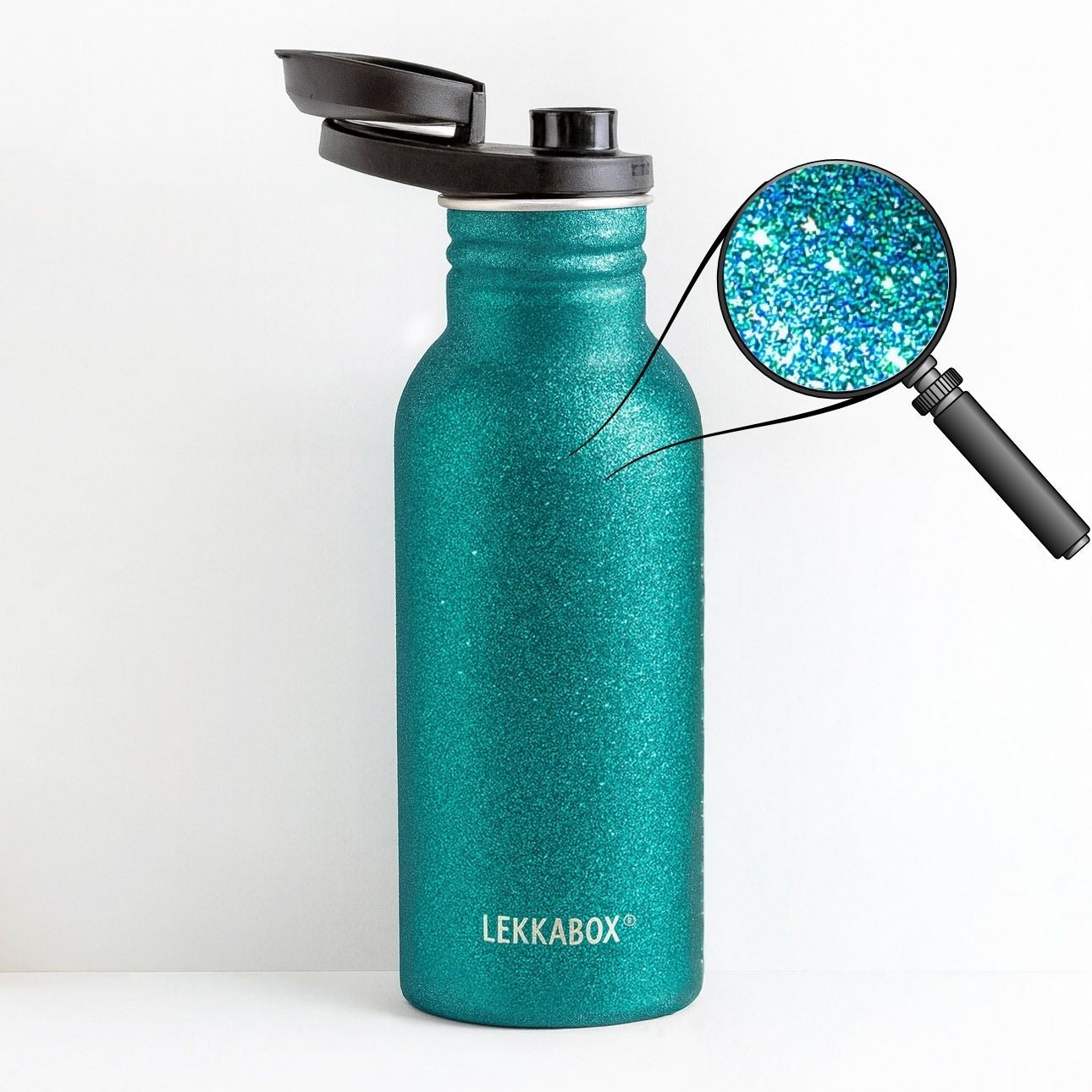 LEKKABOX - Trinkflasche Edelstahl 500ml Aqua