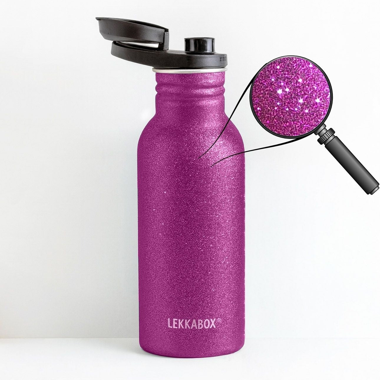 LEKKABOX - Trinkflasche Edelstahl 500ml Pink