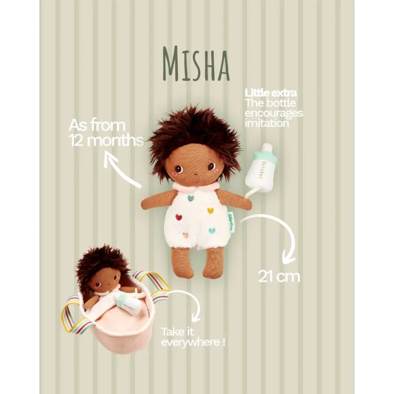 Lilliputiens - Stoffpuppe Misha 21 cm
