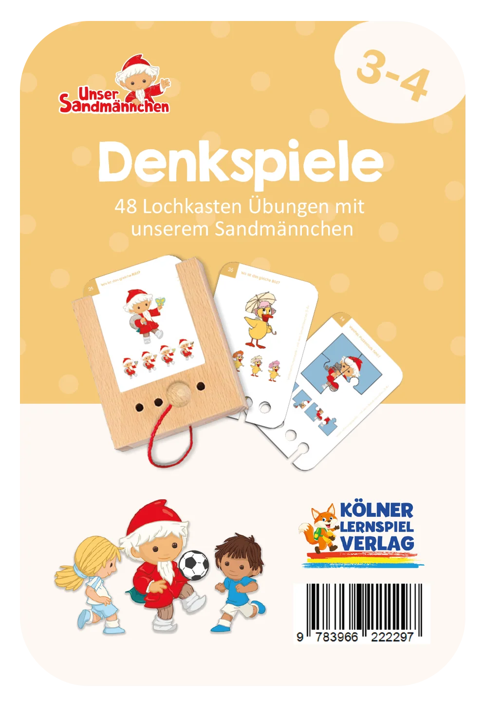 Kölner Lernspielverlag - Kartensatz Denkspiele Sandmännchen 3-4