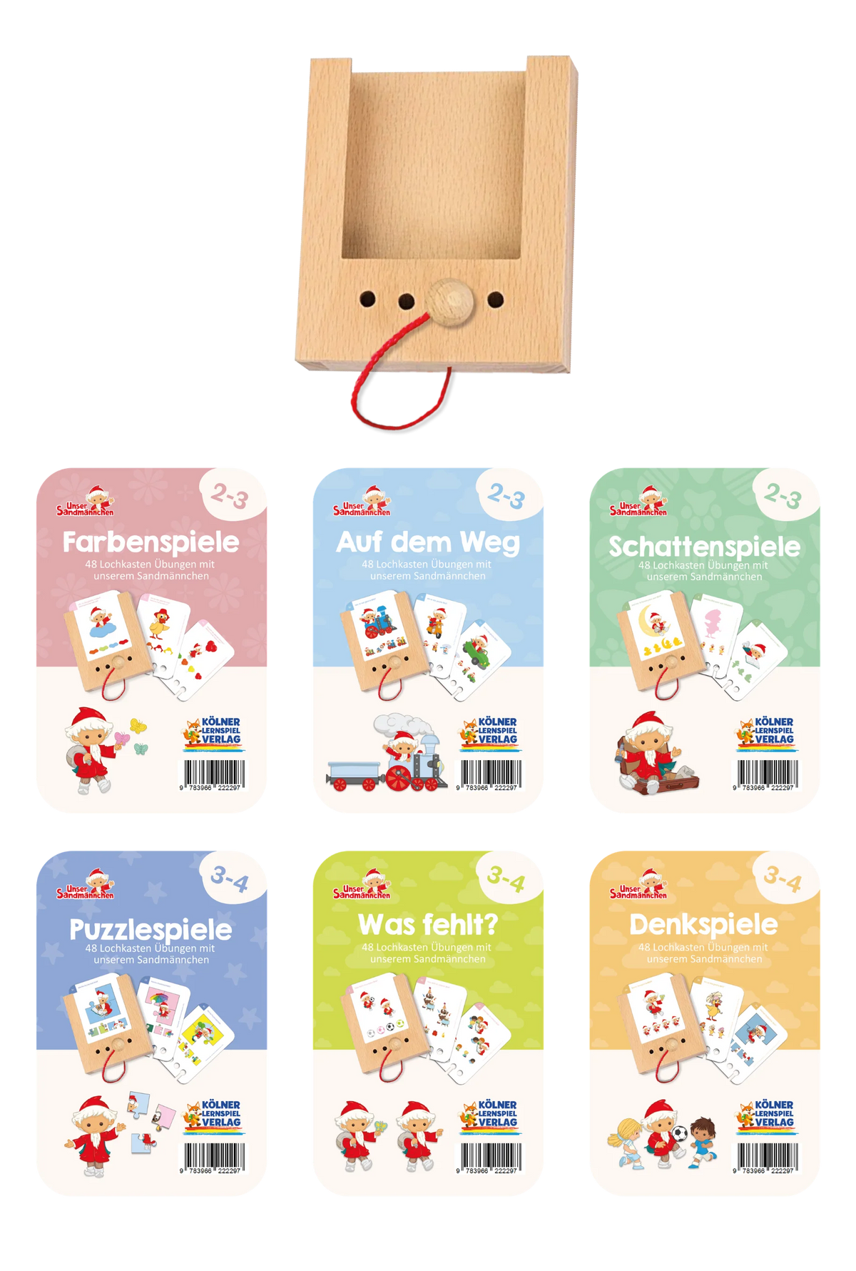 Kölner Lernspielverlag -  Lochkasten Starterset Sandmännchen 2-4 Jahre