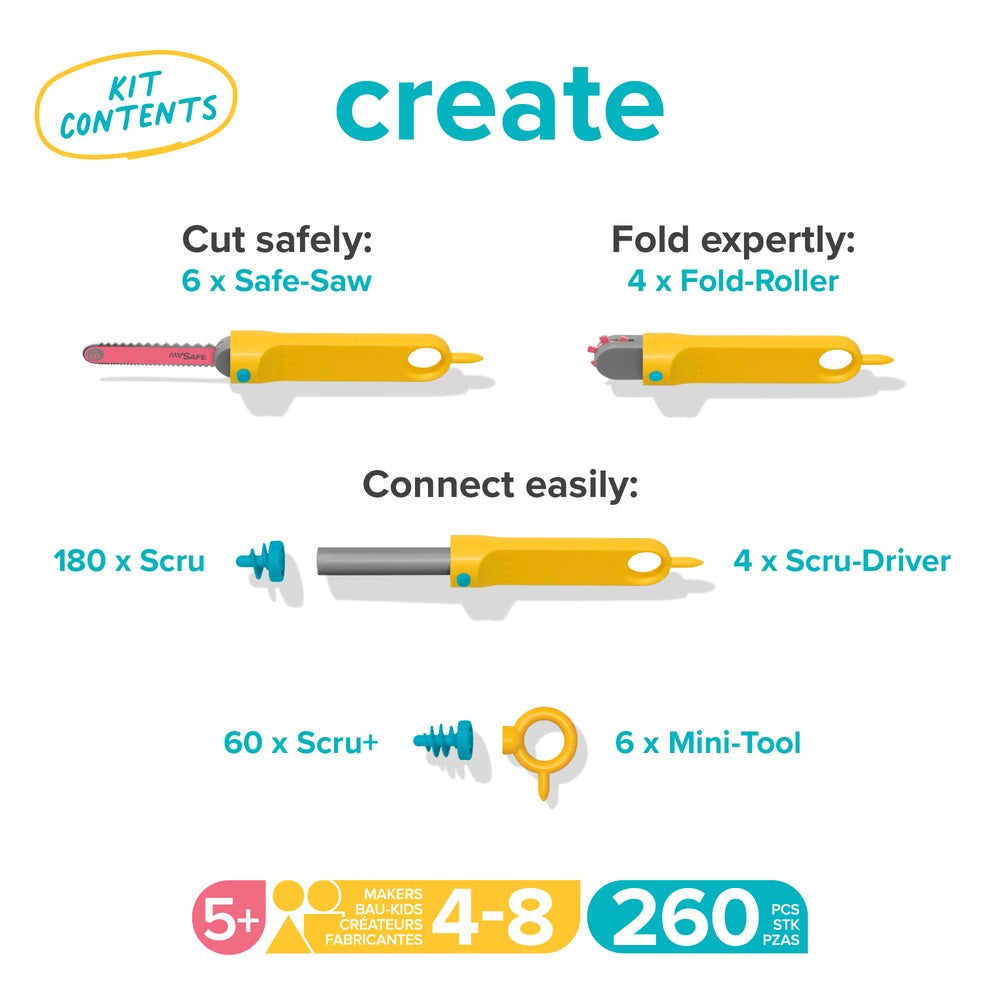 makedo - Create Kit: Karton-Bauset groß