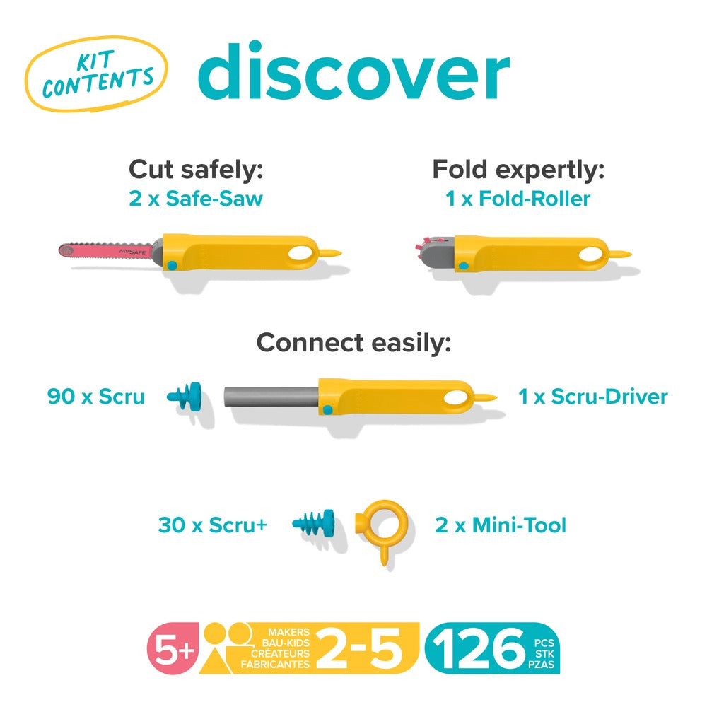 makedo - Discover Kit: Karton-Bauset mittel