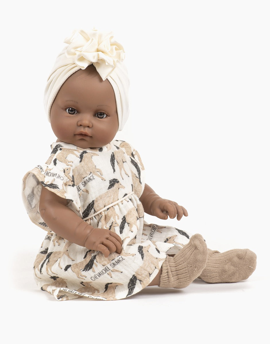 minikane - Puppenkleidung: Kleid + Haarband  "Pferd" für 47cm