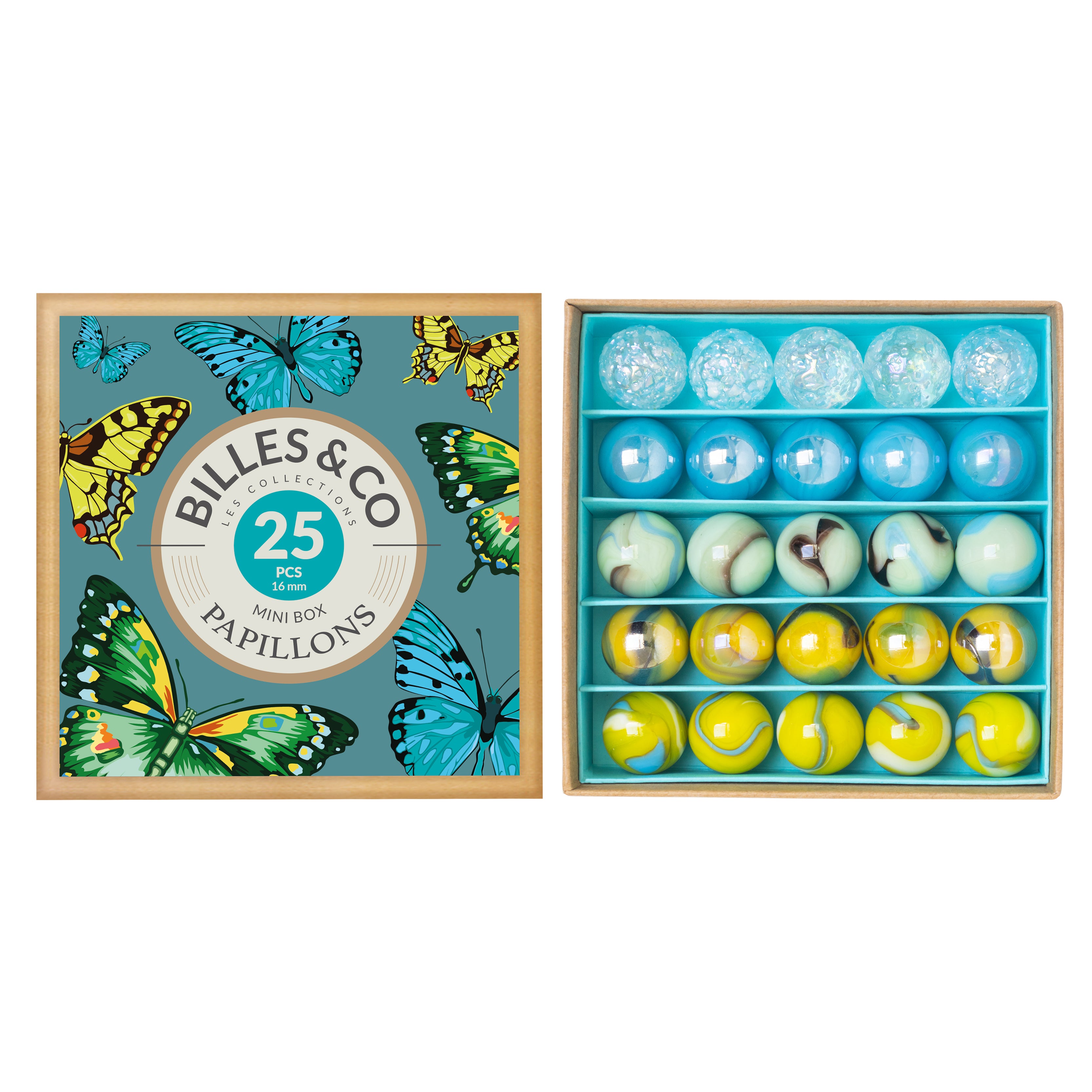 Billes & Co - Murmelbox mini Schmetterling blau