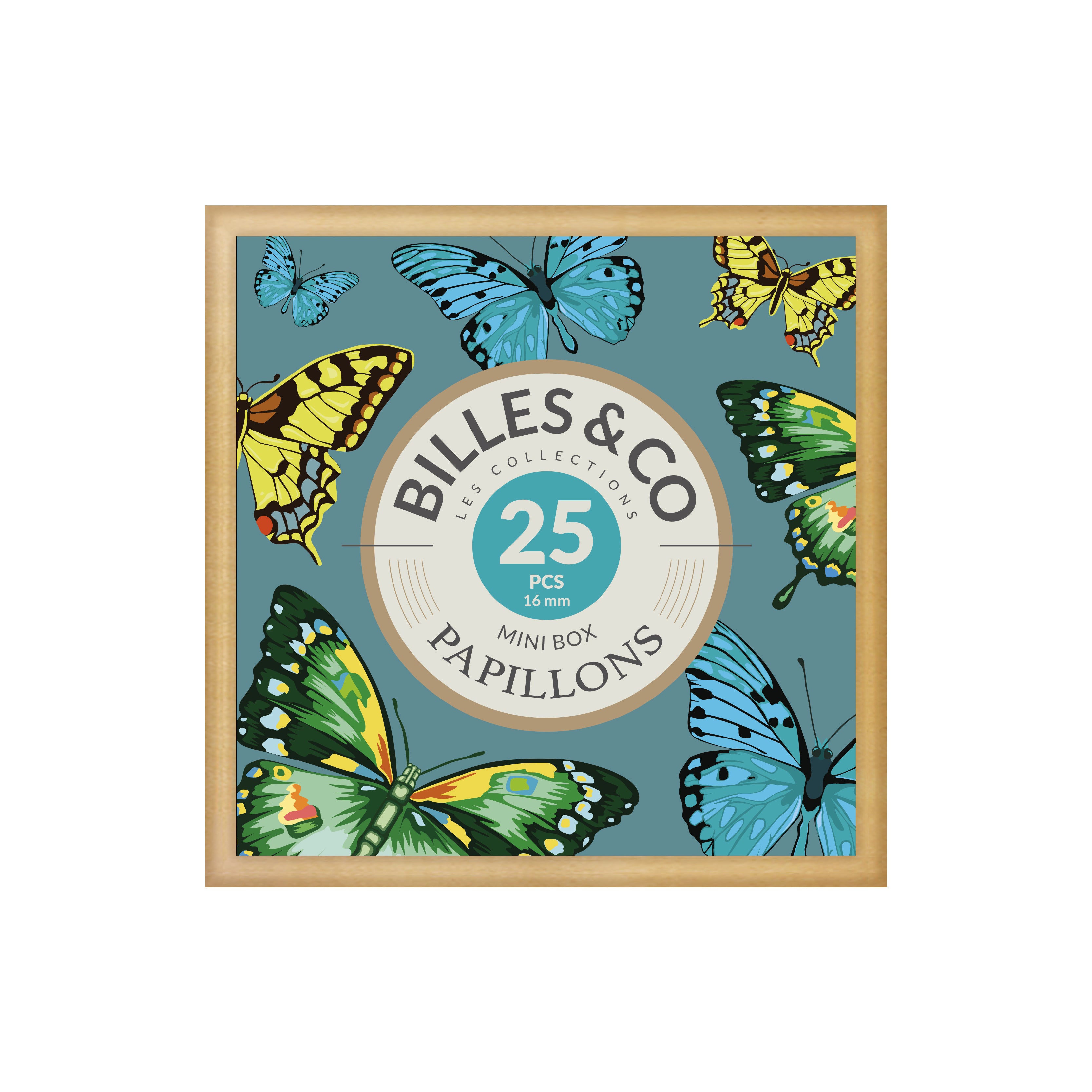 Billes & Co - Murmelbox mini Schmetterling blau