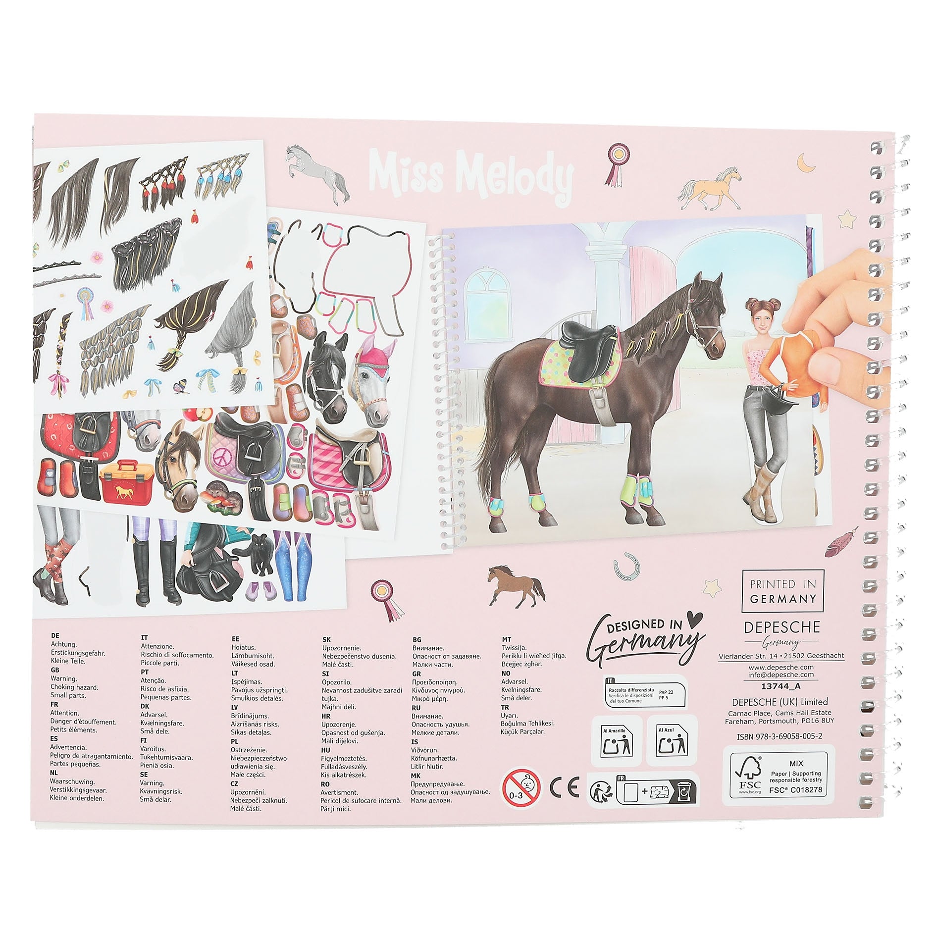 Miss Melody - Stickerbuch Dress Me Up groß