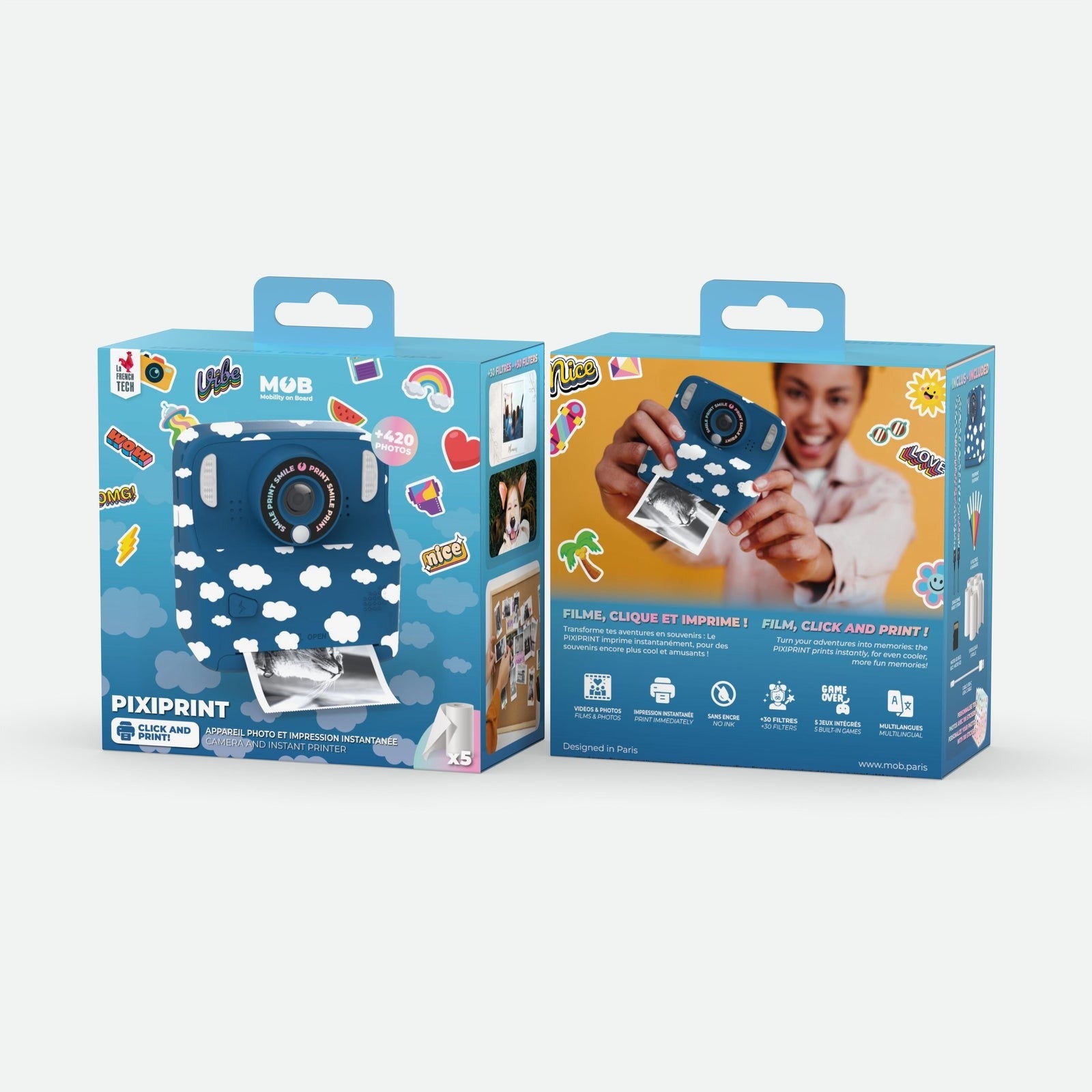 MOB - Kinderkamera mit Sofortdruck Pixiprint Cloud