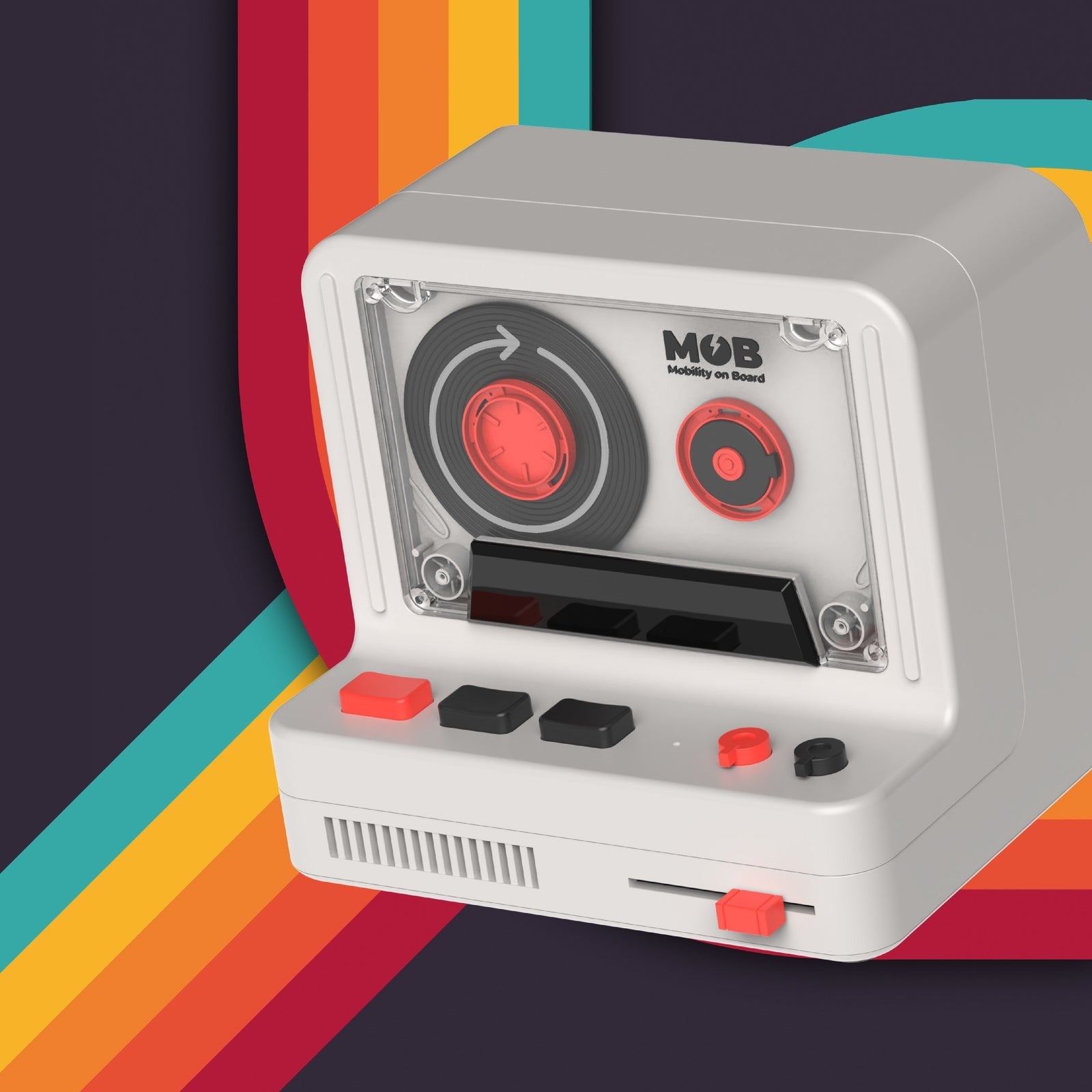 MOB - Lautsprecher Retro Grau