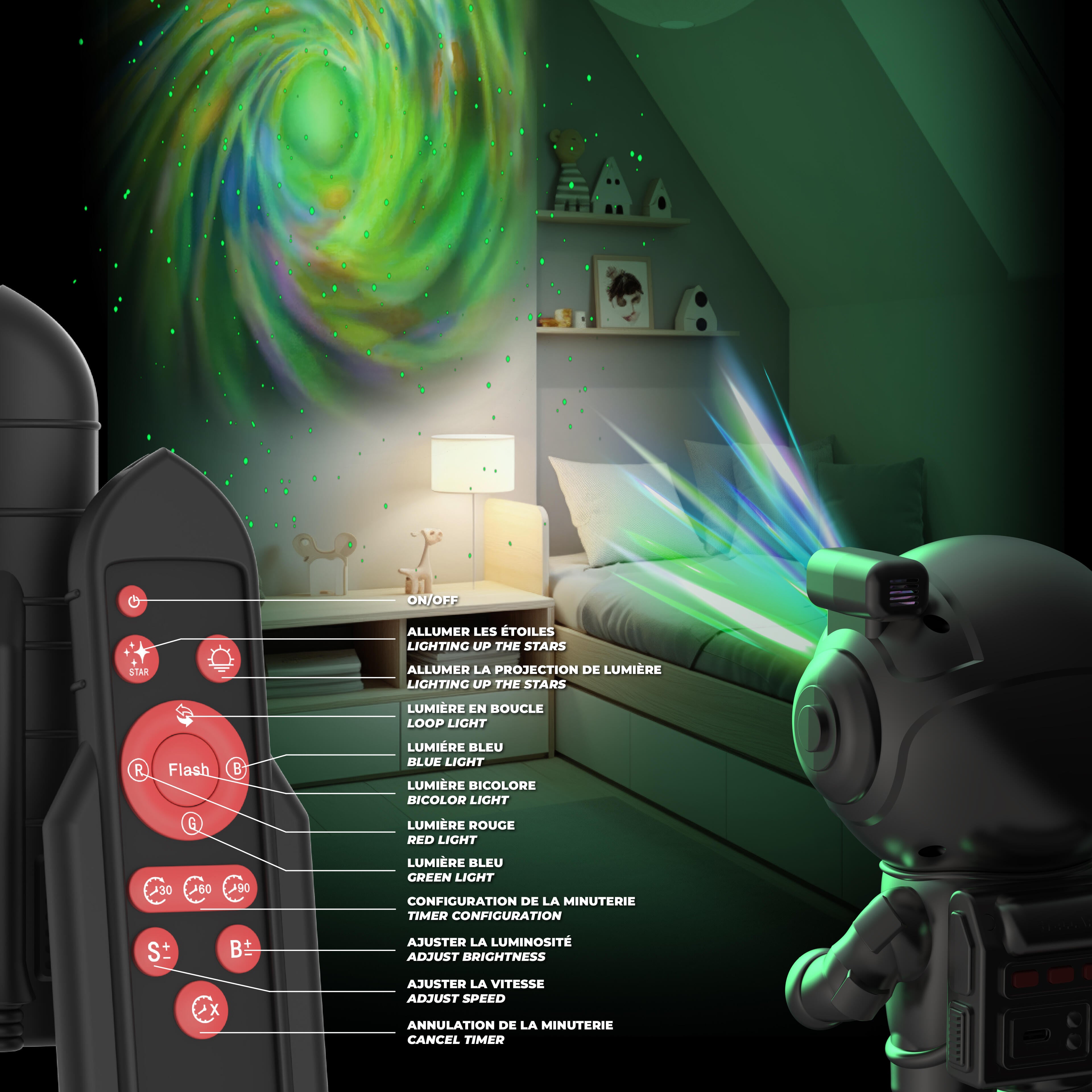MOB - Projektor "Stellar Light Silver"