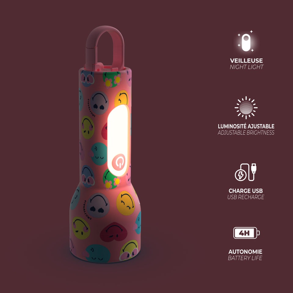 MOB - Taschenlampe Smiley Glowy Pink