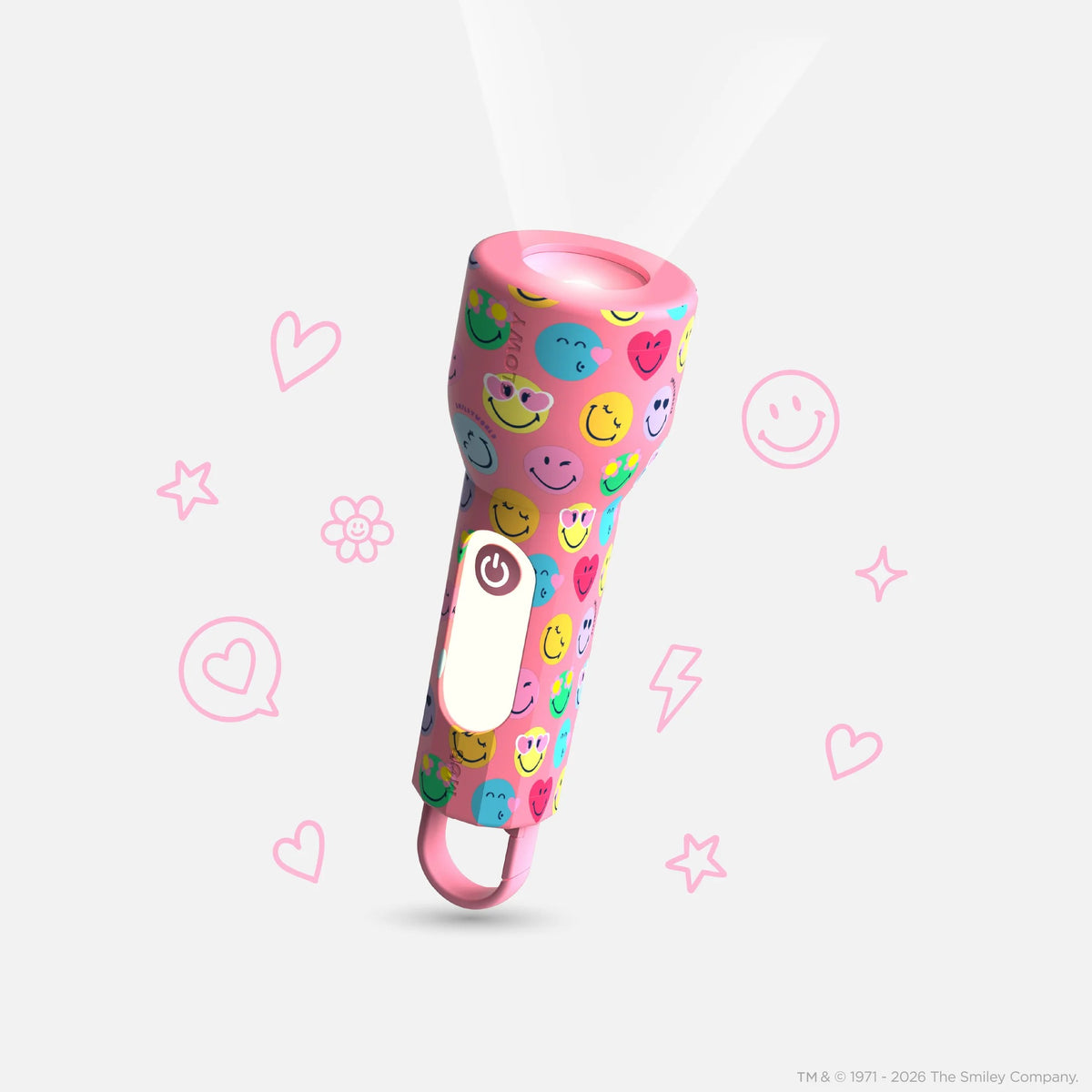 MOB - Taschenlampe Smiley Glowy Pink