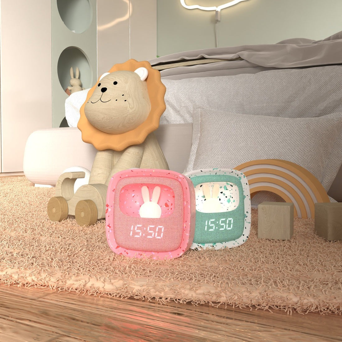 MOB - Wecker + Nachtlicht Billy: Terrazzo Mint