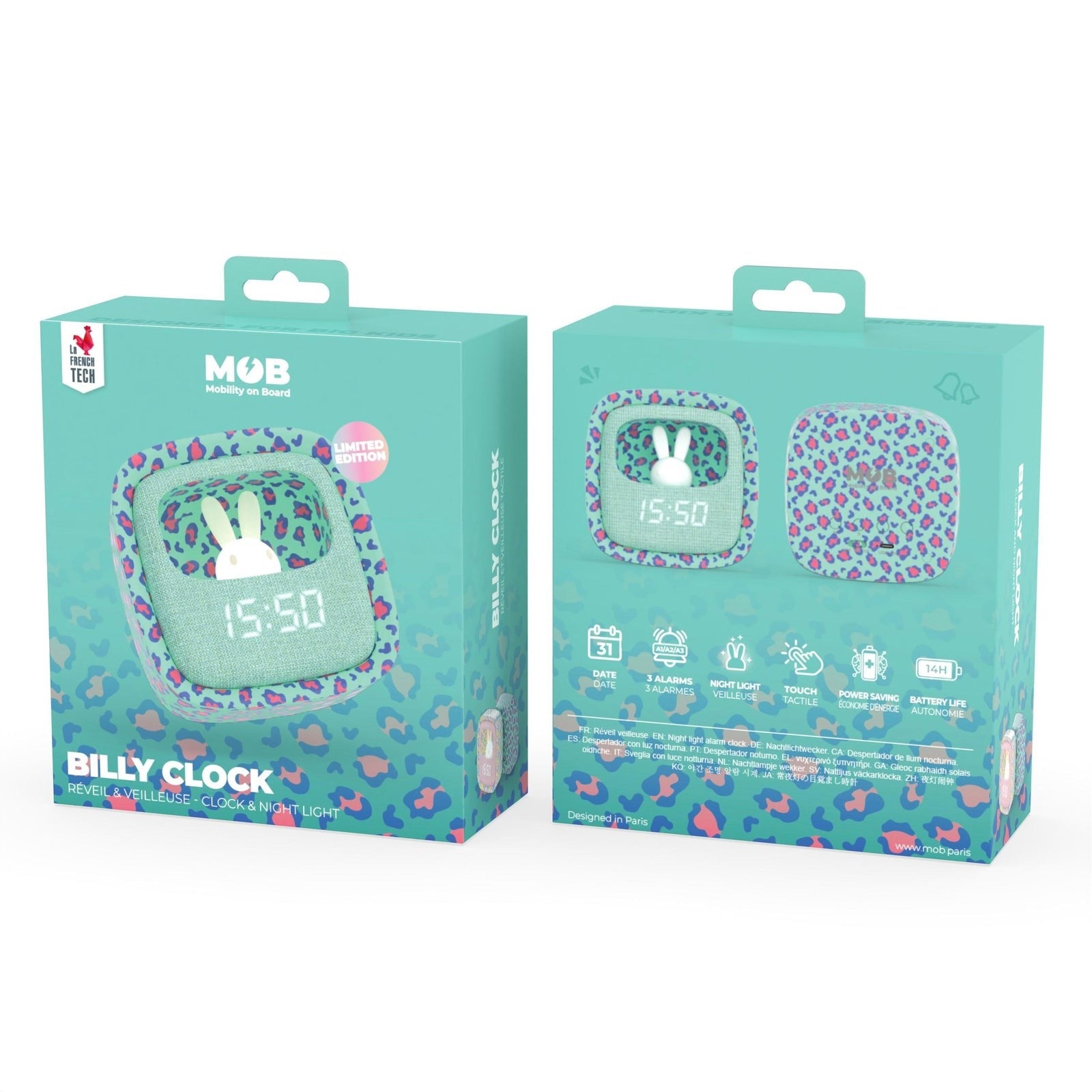 MOB - Wecker + Nachtlicht Billy: Leopard