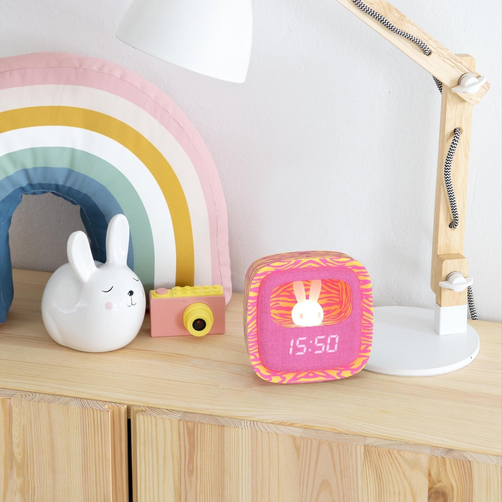 MOB - Wecker + Nachtlicht Billy: Pink Zebra