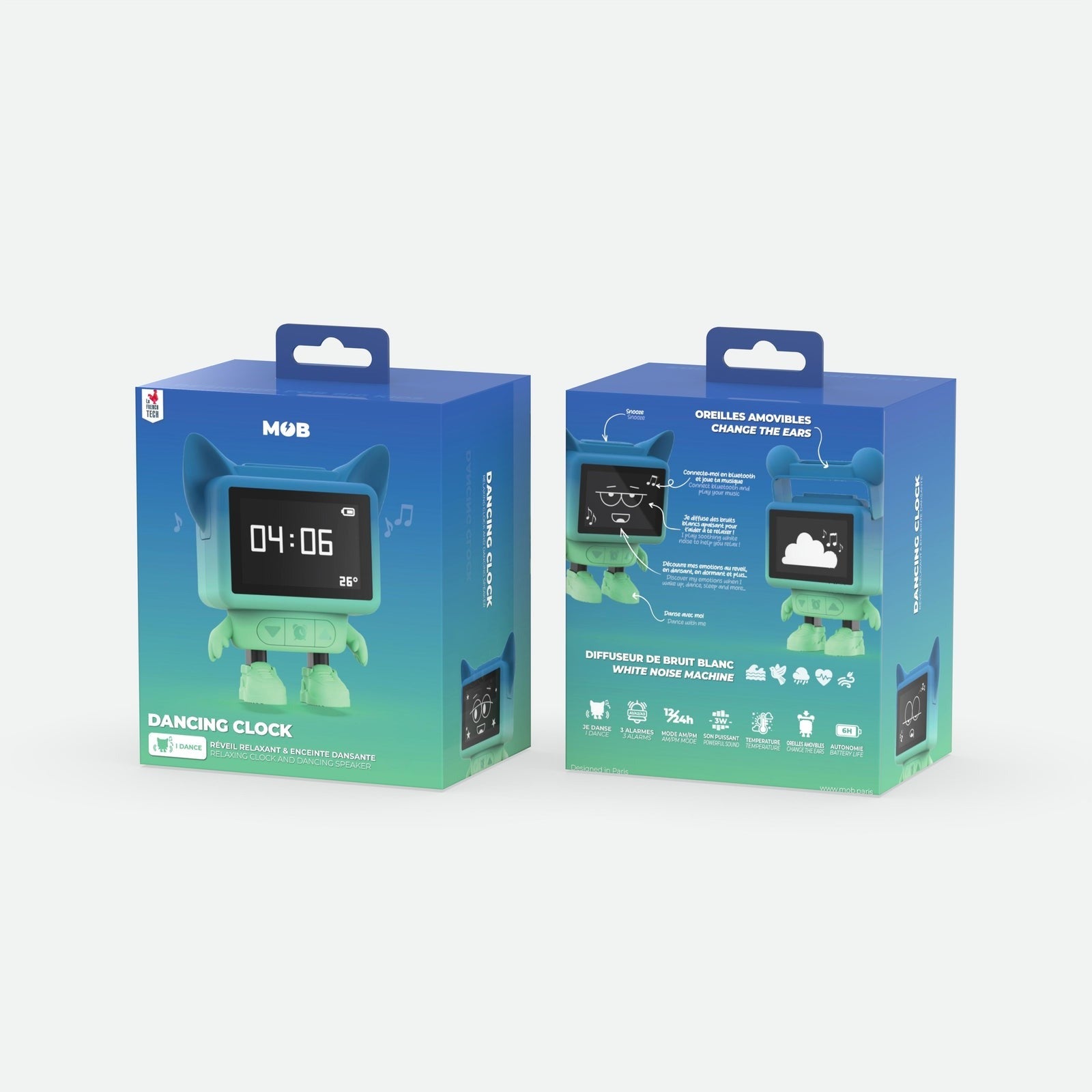 MOB - Wecker "Dancing Clock" Blue