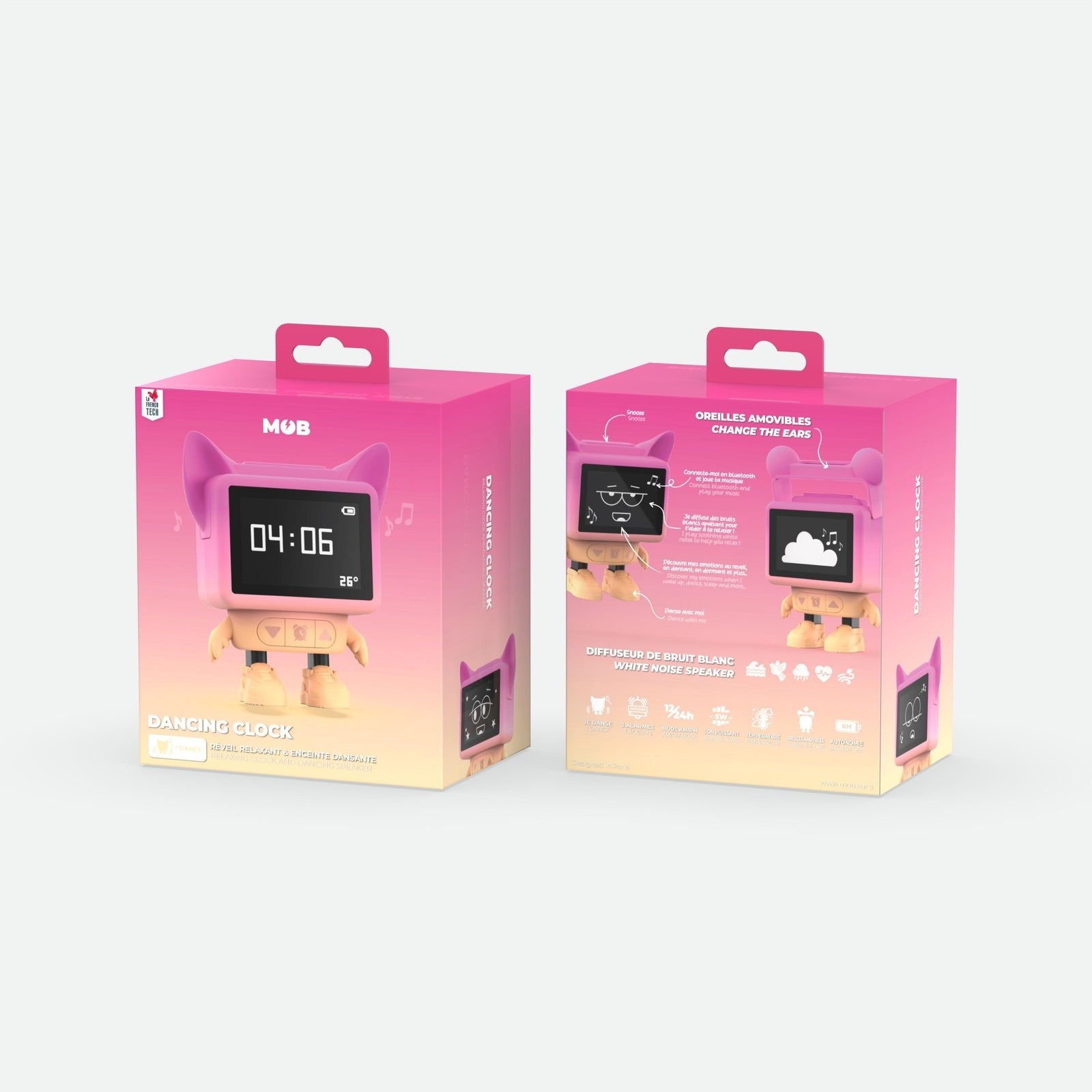 MOB - Wecker "Dancing Clock" Pink