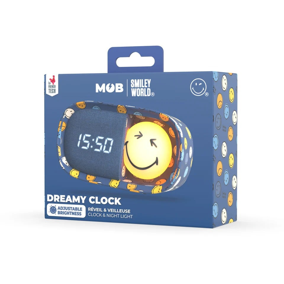 MOB - Wecker Dreamy Clock Smiley Blau