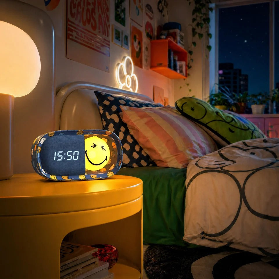 MOB - Wecker Dreamy Clock Smiley Blau