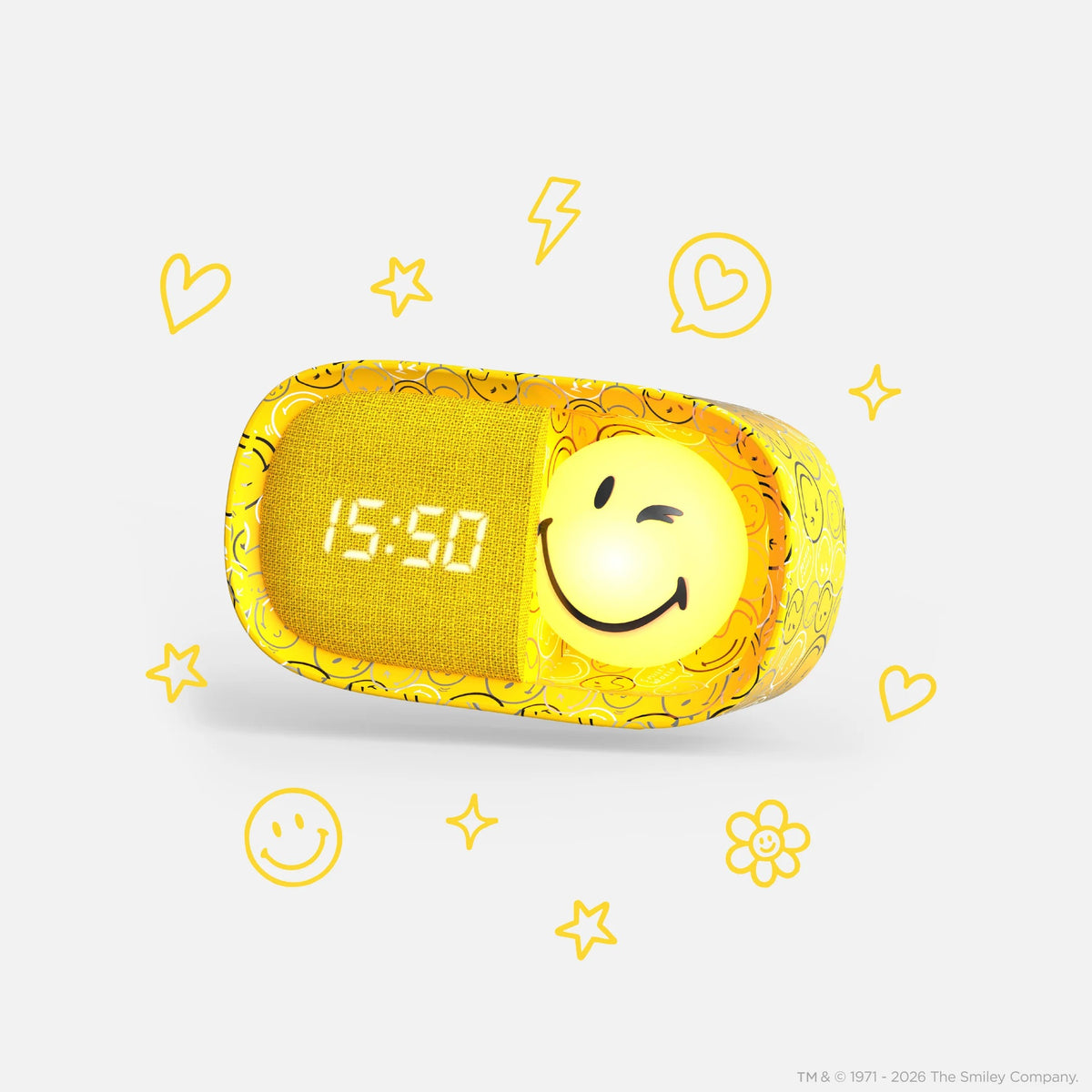 MOB - Wecker Dreamy Clock Smiley Gelb