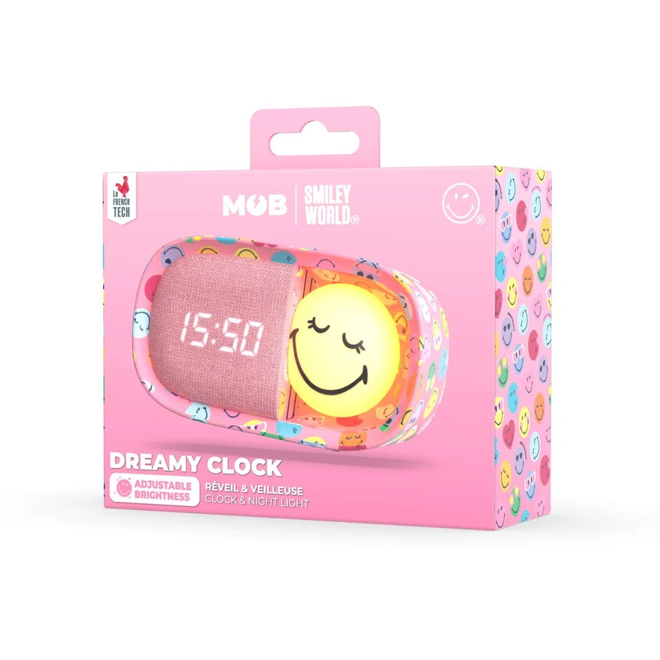 MOB - Wecker Dreamy Clock Smiley Pink