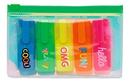 moses - Happy Day Neon Textmarker 5er Set