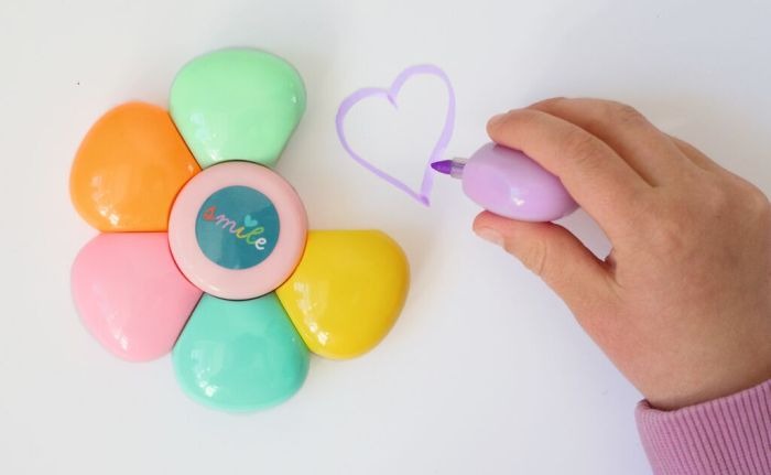 moses - Mini-Bringsel Textmarker Stern und Blume