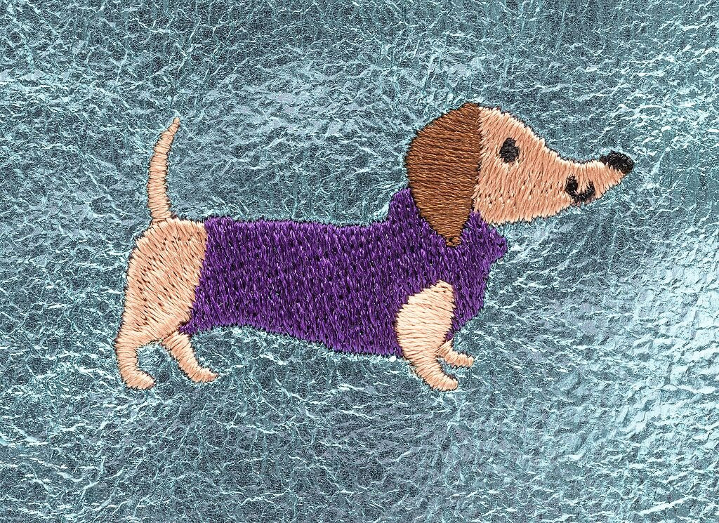 moses - Mini Portemonnaie Metallic mit Stickerei