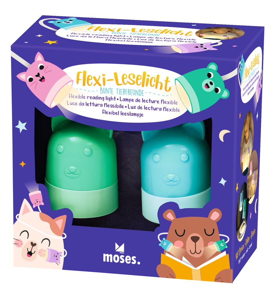 moses - Flexi-Leselicht Bunte Tierfreunde