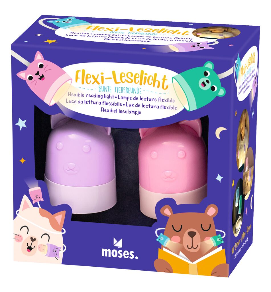 moses - Flexi-Leselicht Bunte Tierfreunde