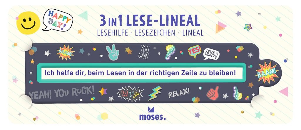 moses - Happy Day 3in1 Leselineal