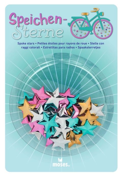 moses - Speichenclips Sterne metallic