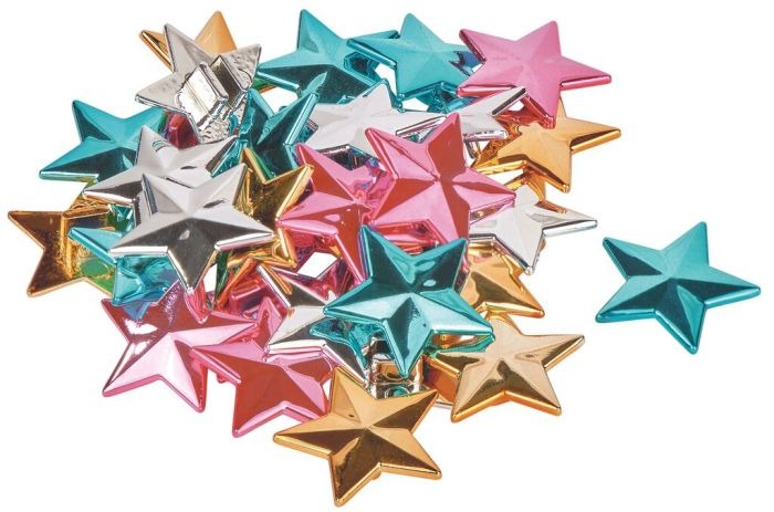 moses - Speichenclips Sterne metallic