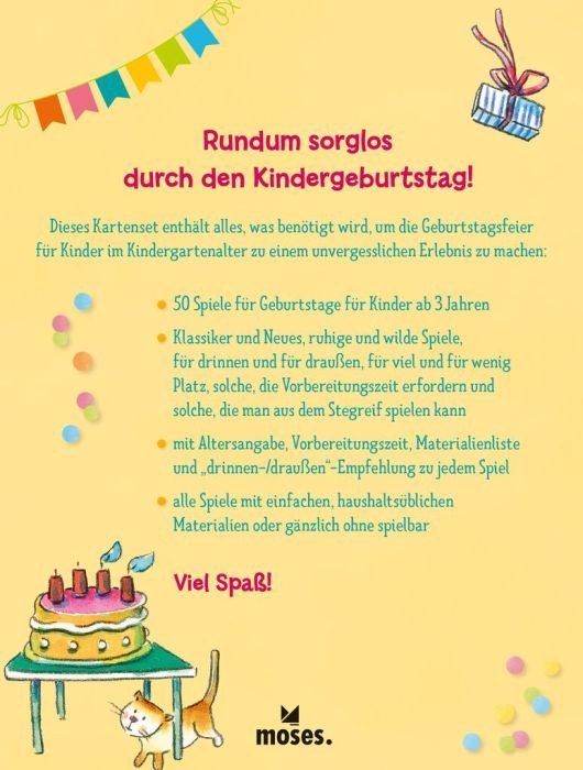 moses - 50 Spiele für den Kindergeburtstag im Kindergartenalter