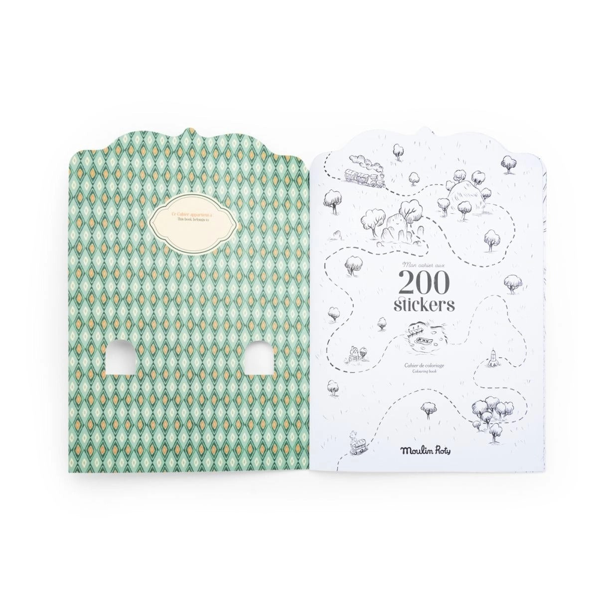 Moulin Roty - Malbuch: Jojo mit Sticker