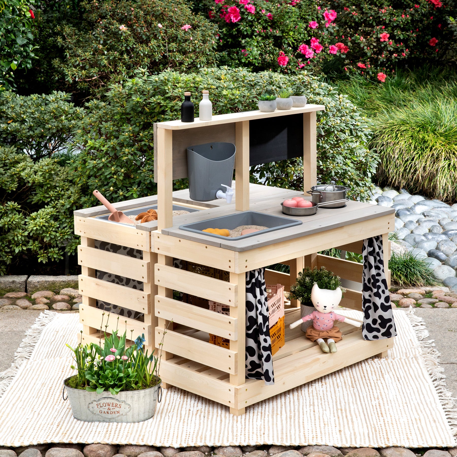 MUDDY BUDDY ® - Matschtisch "Little Leo" natur warmgrau