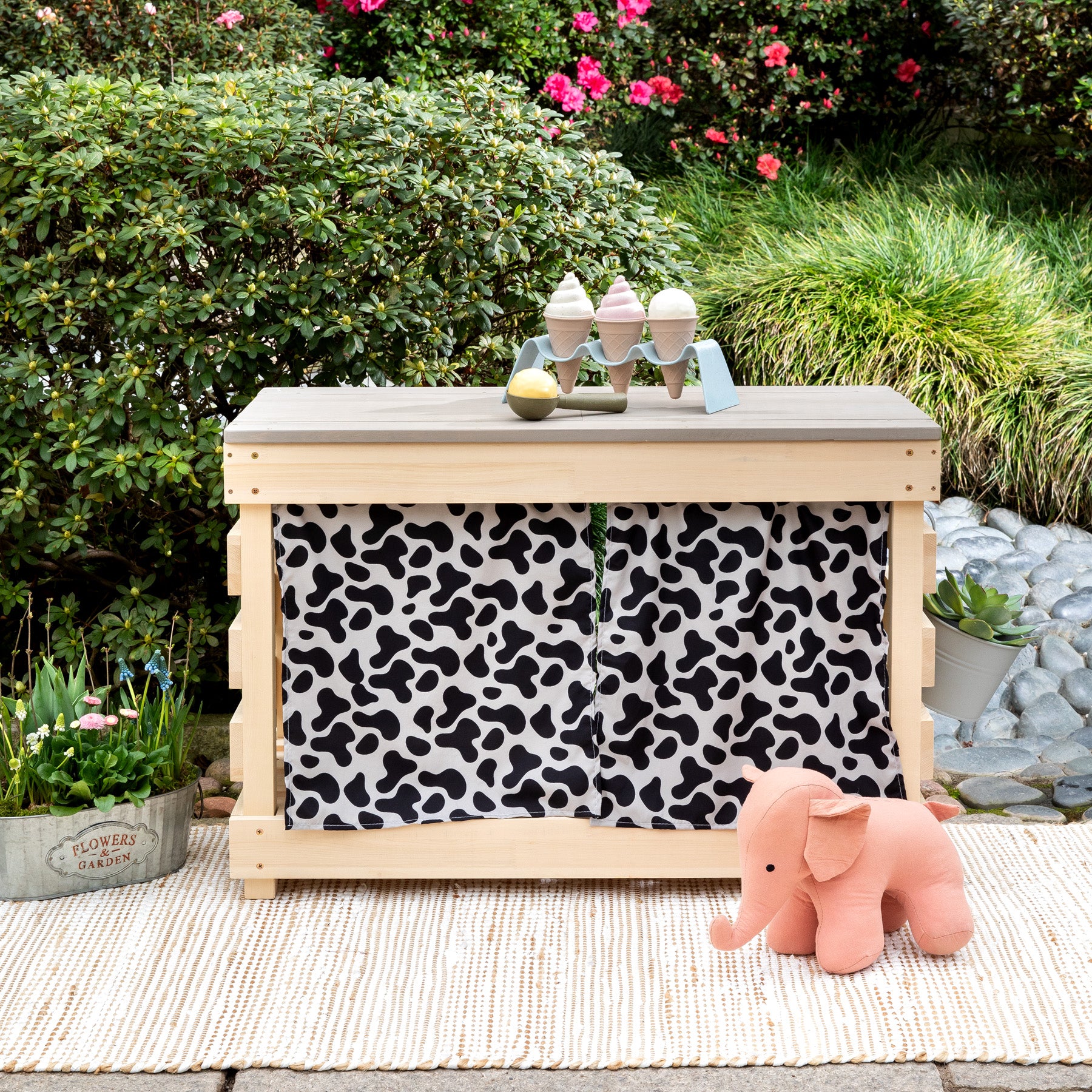 MUDDY BUDDY ® - Matschtisch "Little Leo" natur warmgrau