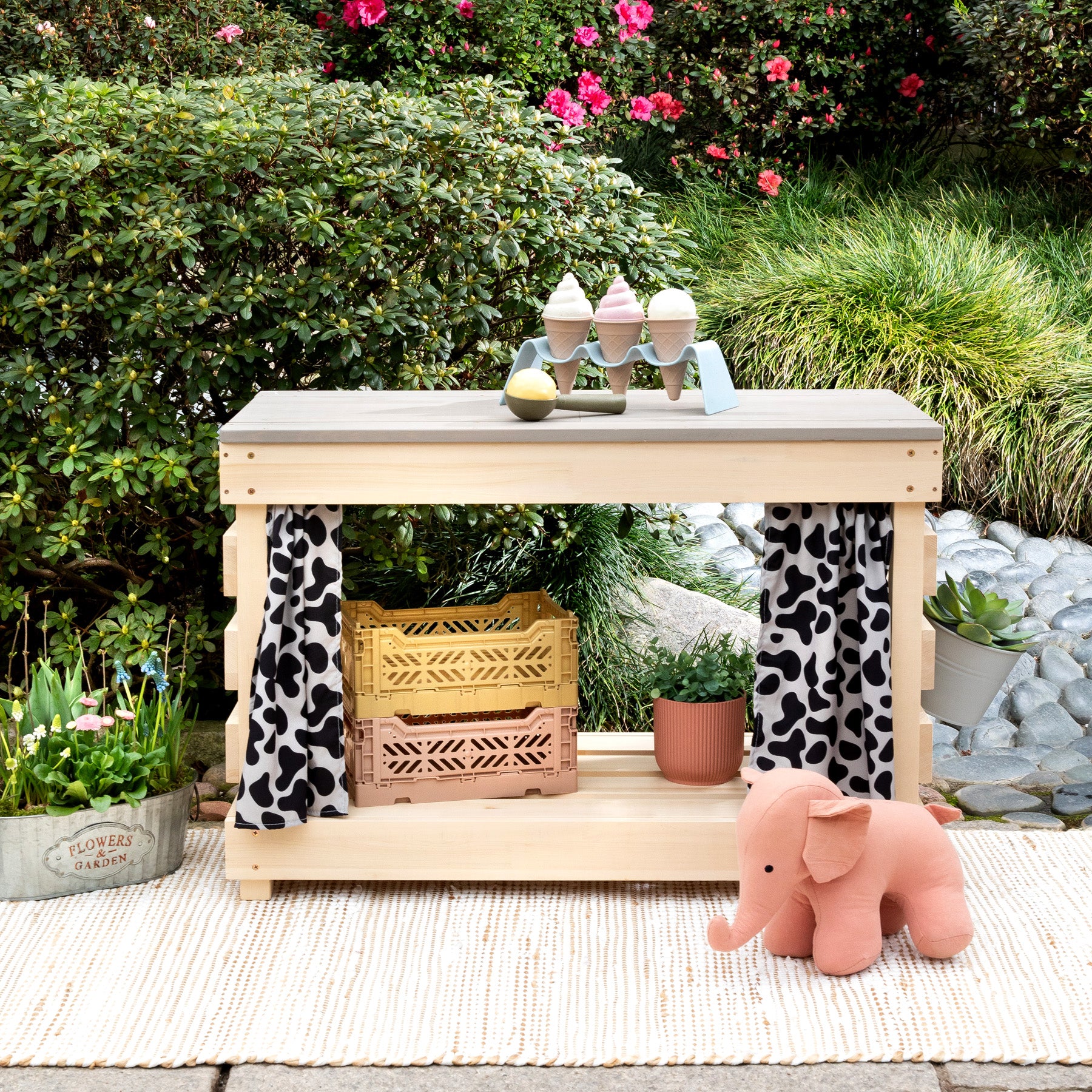 MUDDY BUDDY ® - Matschtisch "Little Leo" natur warmgrau