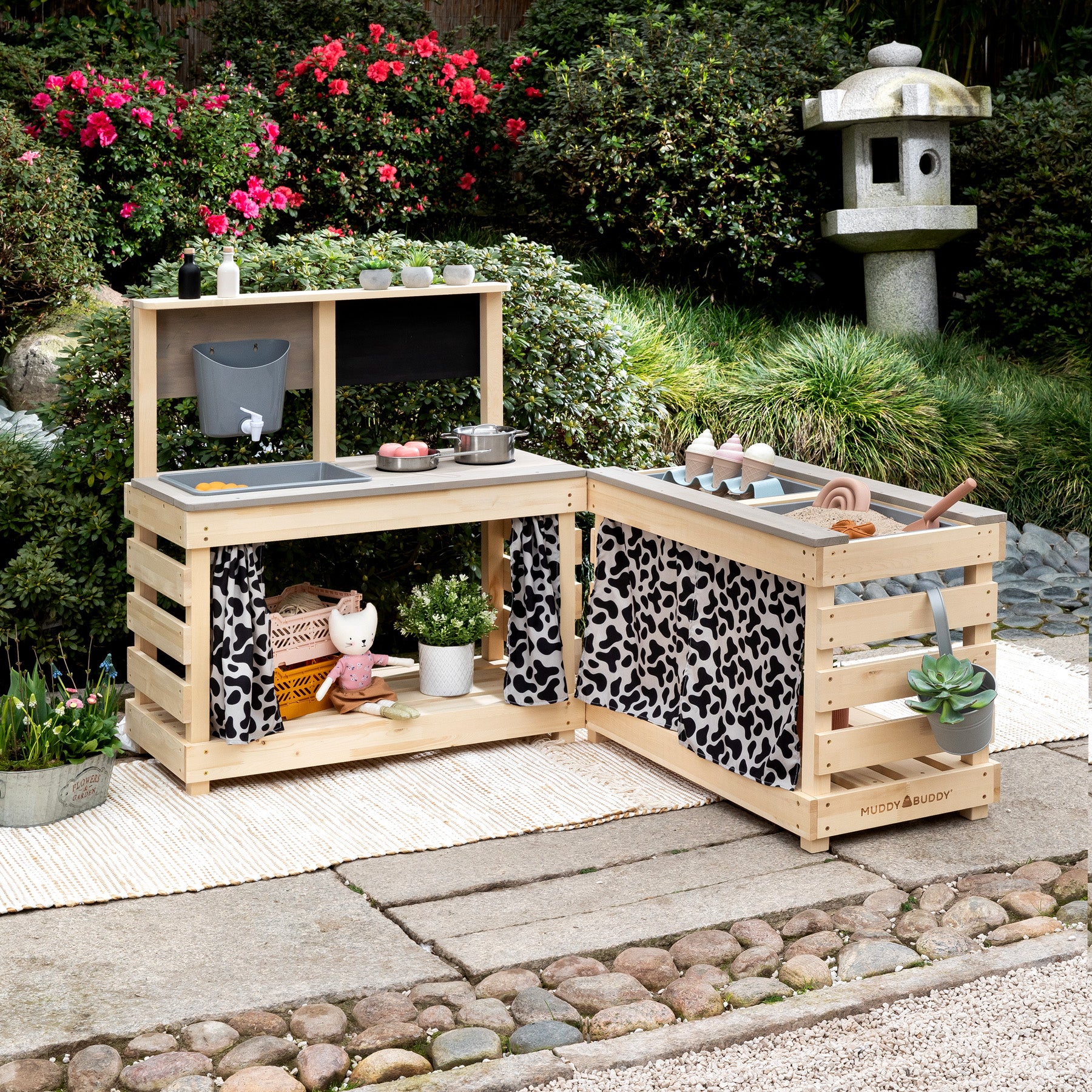 MUDDY BUDDY ® - Matschtisch "Little Leo" natur warmgrau