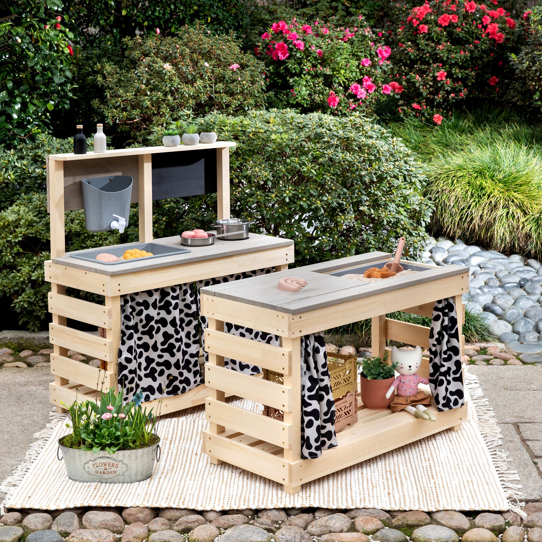 MUDDY BUDDY ® - Matschtisch "Little Leo" natur warmgrau