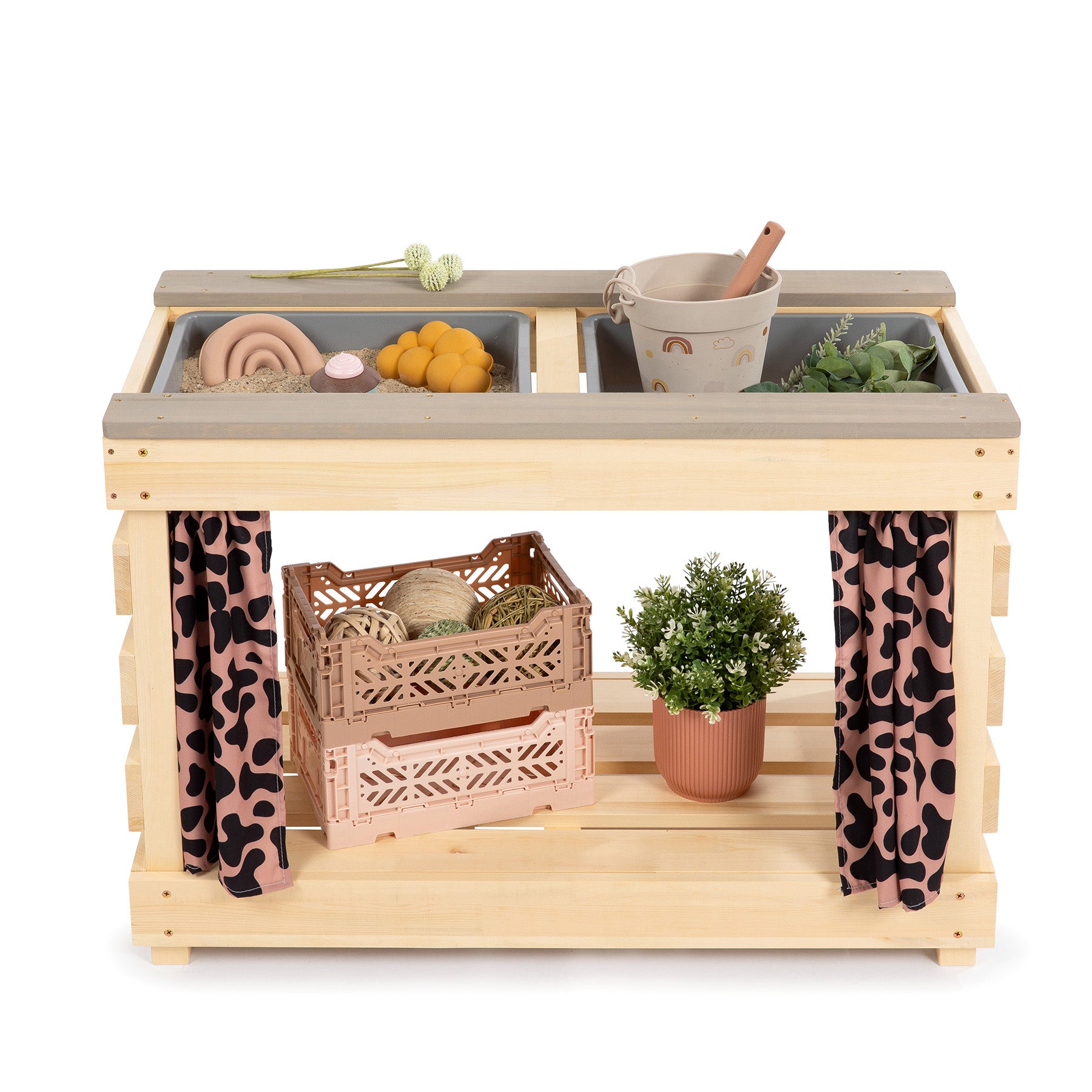 MUDDY BUDDY ® - Matschtisch "Little Leo" natur puderrosa