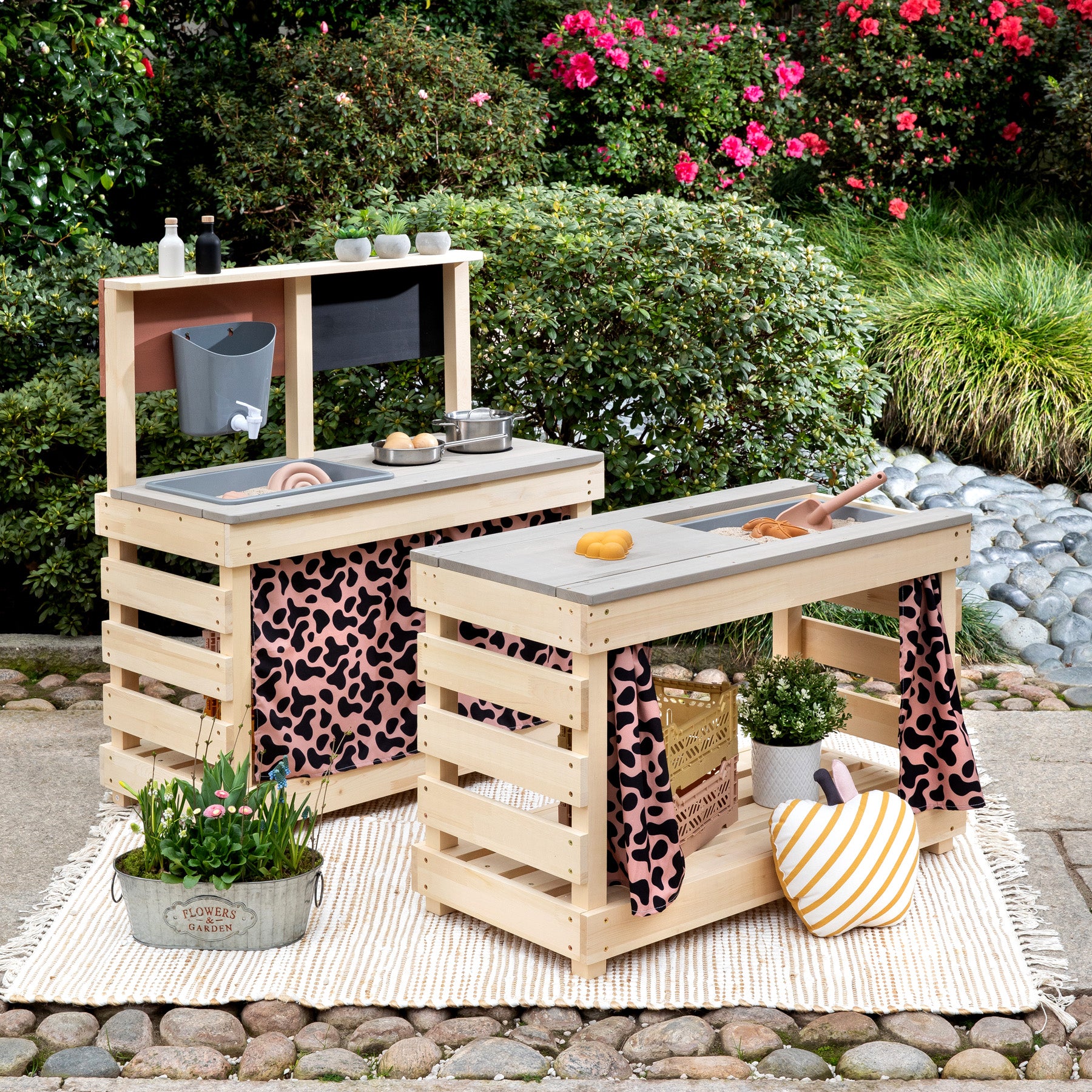 MUDDY BUDDY ® - Matschtisch "Little Leo" natur puderrosa