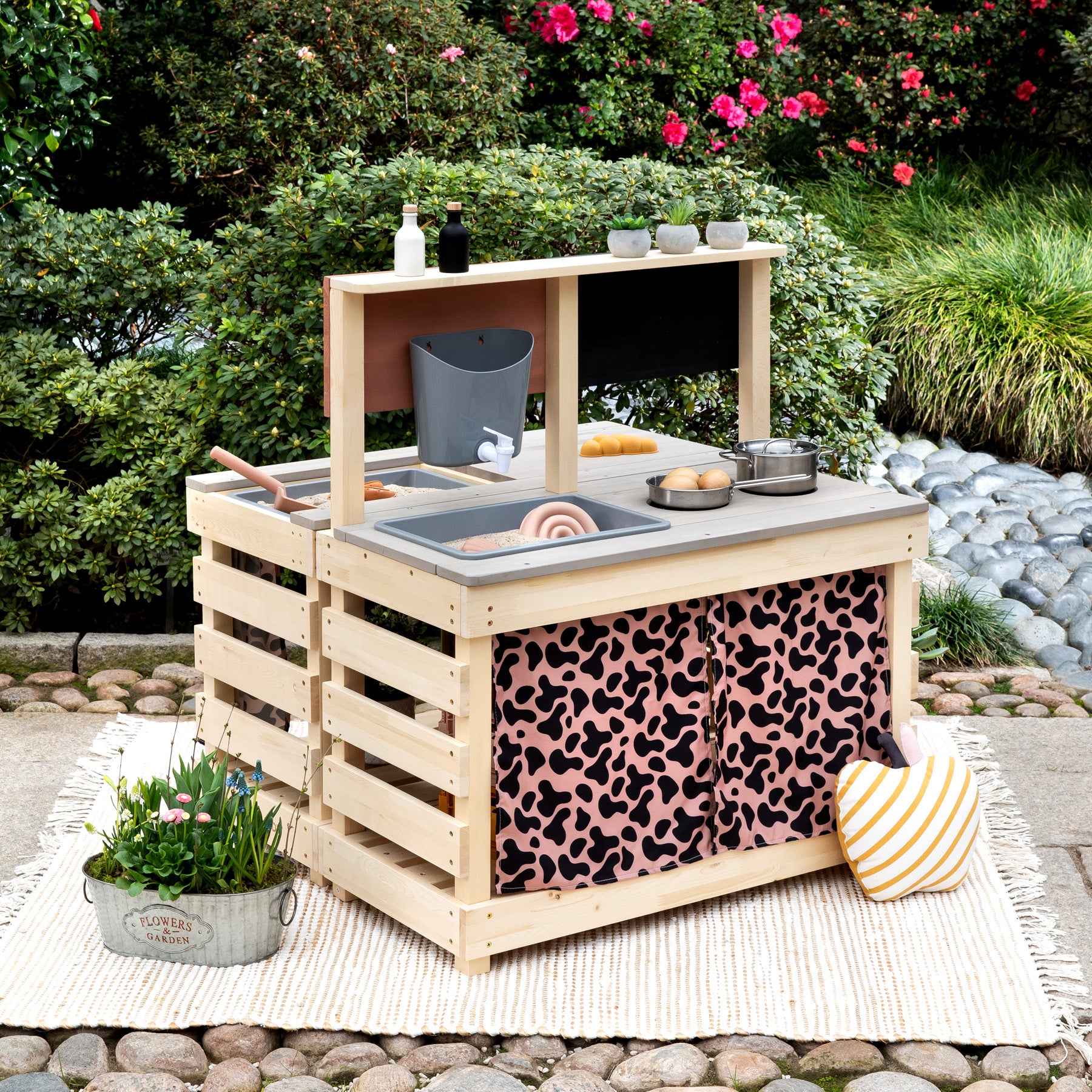 MUDDY BUDDY ® - Matschtisch "Little Leo" natur puderrosa
